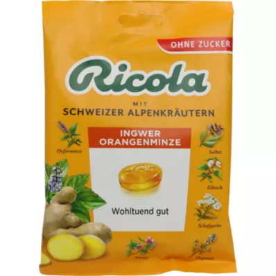 RICOLA o.Z.Bag zencefilli portakallı naneli tatlılar, 75 g