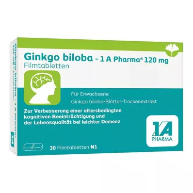 Ginkgo biloba - 1 A Pharma® 120 mg film kaplı tablet, 30 adet