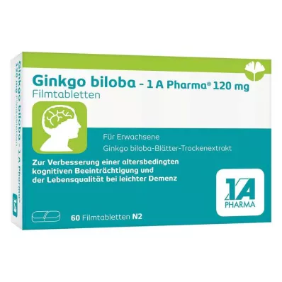 Ginkgo biloba - 1 A Pharma® 120 mg film kaplı tablet, 60 adet Ginkgo biloba - 1 A Pharma® 120 mg film kaplı tablet, 60 adet