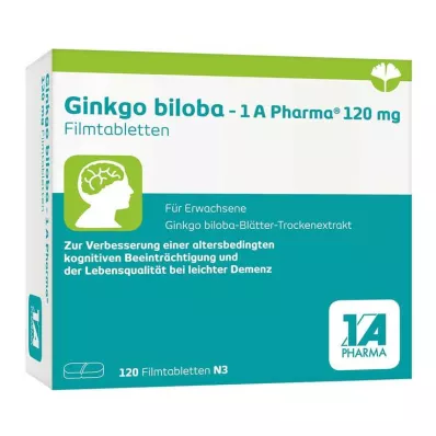 Ginkgo biloba - 1 A Pharma® 120 mg film kaplı tablet, 120 adet Ginkgo biloba - 1 A Pharma® 120 mg film kaplı tablet, 120 adet