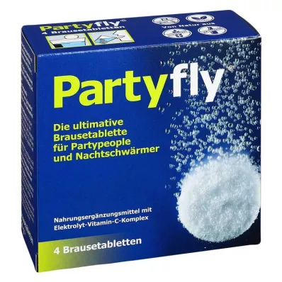 PARTYFLY Efervesan tabletler, 4 adet PARTYFLY Efervesan tabletler, 4 adet