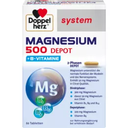 DOPPELHERZ Magnezyum 500 Depo Sistem Tabletleri, 60 Kapsül