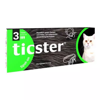 4 Kga kadar kediler için Ticster Plus Spot-on solüsyon (3x0,4 ml)