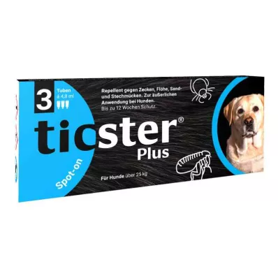 25 Kgın üzerindeki köpekler için Ticster Plus Spot-on solüsyonu (3x4,8 ml) 25 Kgın üzerindeki köpekler için Ticster Plus Spot-on solüsyonu (3x4,8 ml)