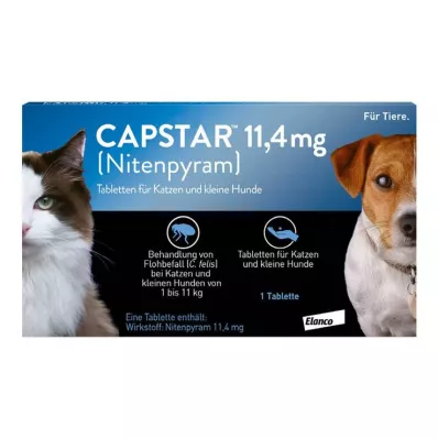 CAPSTAR Kediler/küçük köpekler için 11,4 mg tablet, 1 adet