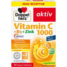 DOPPELHERZ C Vitamini 1000+D3+Çinko Depo Tablet, 30 Kapsül