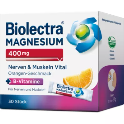 BIOLECTRA Magnezyum 400 mg Sinirler &amp; Kaslar Vital, 30X1,9 g