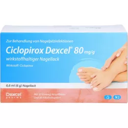 CICLOPIROX Dexcel 80 mg/g aktif madde içeren oje, 6,6 ml