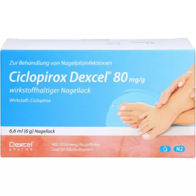 CICLOPIROX Dexcel 80 mg/g aktif madde içeren oje, 6,6 ml