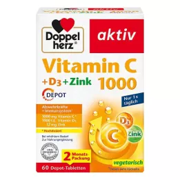 DOPPELHERZ C Vitamini 1000+D3+Çinko Depo Tablet, 60 Kapsül