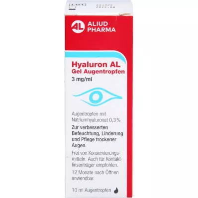 HYALURON AL Jel göz damlası 3 mg/ml, 1X10 ml