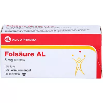 FOLSÄURE AL 5 mg tabletler, 20 adet