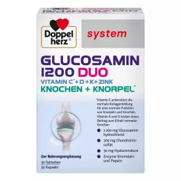 DOPPELHERZ Glucosamine 1200 Duo sistem kombinasyon paketi, 60 adet