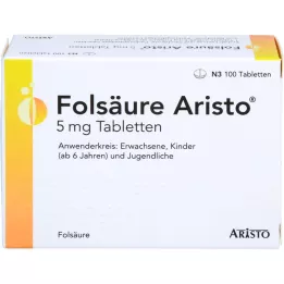 FOLSÄURE ARISTO 5 mg tablet, 100 adet