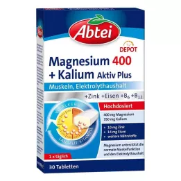 ABTEI Magnezyum 400+Potasyum Tablet, 30 Kapsül