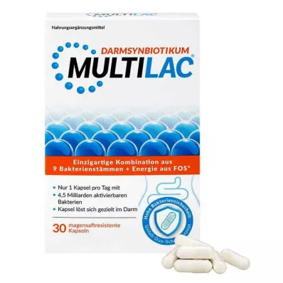 Multilac Synbiotic mide-dirençli kapsüller, 30 adet