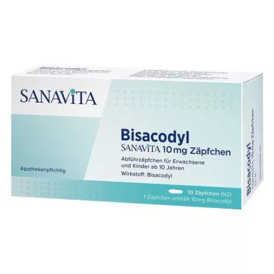 Bisacodyl Sanavita 10 mg fitiller, 10 adet Bisacodyl Sanavita 10 mg fitiller, 10 adet