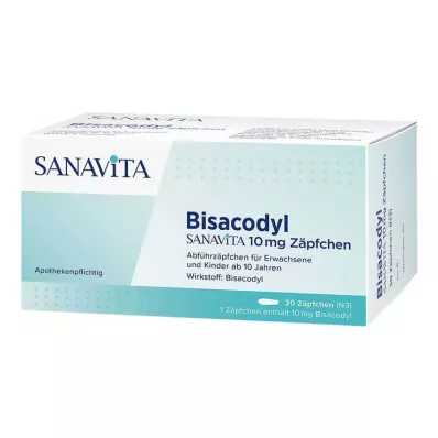 Bisacodyl Sanavita 10 mg fitiller, 30 adet Bisacodyl Sanavita 10 mg fitiller, 30 adet