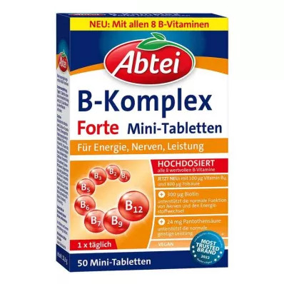 Abbey Vitamin B Kompleksi forte tabletleri, 50 adet Abbey Vitamin B Kompleksi forte tabletleri, 50 adet