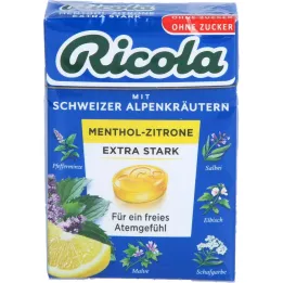 RICOLA o.Z.Box Mentollü-Limonlu ekstra güçlü tatlılar, 50 g