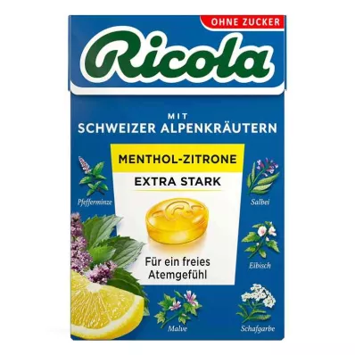 Ricola şeker kutusu olmadan mentol limon ekstra güçlü tatlılar (50 g) Ricola şeker kutusu olmadan mentol limon ekstra güçlü tatlılar (50 g)
