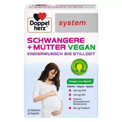 Doppelherz hamile kadınlar + anneler vegan sistem kombinasyon paketi, 60 parça Doppelherz hamile kadınlar + anneler vegan sistem kombinasyon paketi, 60 parça