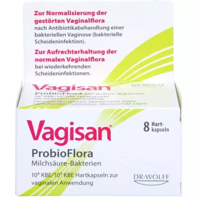 VAGISAN ProbioFlora laktik asit bakterileri vajinal kapsülleri, 8 adet