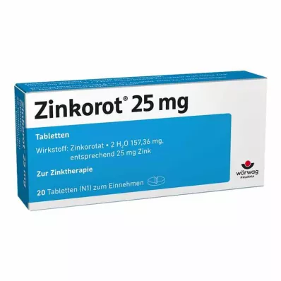 Zinkorot 25 mg yüksek doz çinko tablet, 20 adet Zinkorot 25 mg yüksek doz çinko tablet, 20 adet