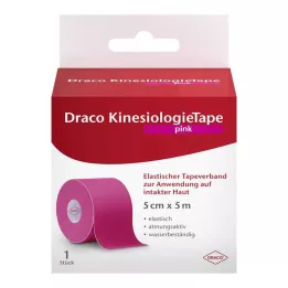 DRACO KINESIOLOGIETAPE 5 cmx5 m pembe, 1 adet