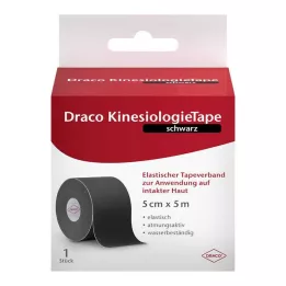 DRACO KINESIOLOGIETAPE 5 cmx5 m siyah, 1 adet