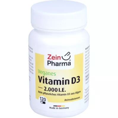 VITAMIN D3 2000 I.U. vegan kapsül, 120 adet