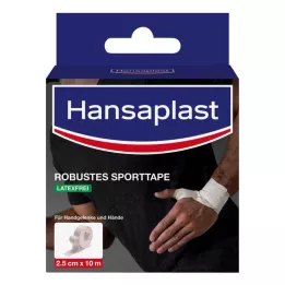 HANSAPLAST Sağlam spor bandı 2,5 cmx10 m beyaz, 1 adet