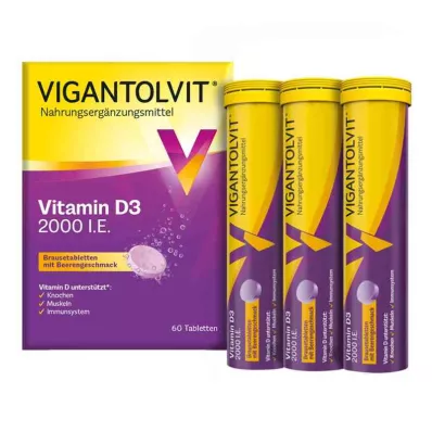 Vigantolvit 2000 yani. D3 Vitamini efervesan tabletler (60 adet) Vigantolvit 2000 yani. D3 Vitamini efervesan tabletler (60 adet)