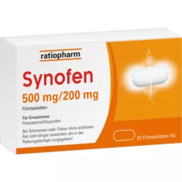 SYNOFEN 500 mg/200 mg film kaplı tabletler, 20 adet