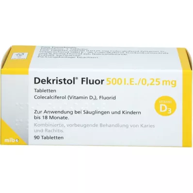 DEKRISTOL Flor 500 I.U./0.25 mg tablet, 90 adet