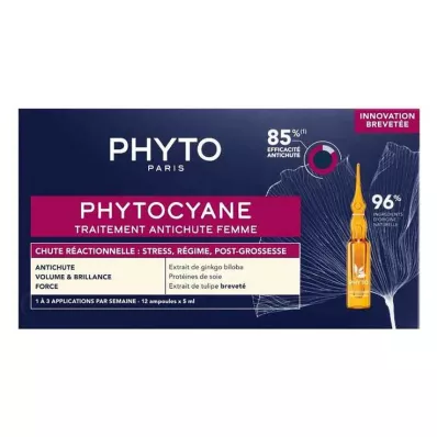 Reaksiyoner saç dökülmesine sahip kadınlar için fitocyan tedavisi, 12X5 ml Reaksiyoner saç dökülmesine sahip kadınlar için fitocyan tedavisi, 12X5 ml