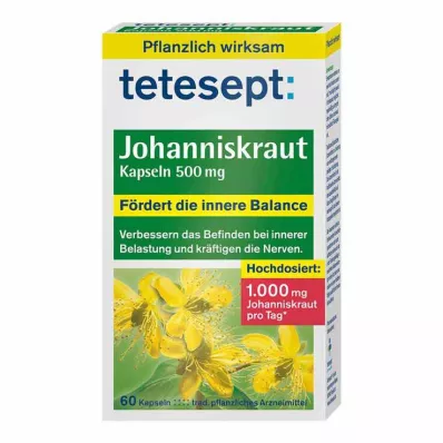Tetesept St. Johns wort 500 mg kapsül, 60 adet Tetesept St. Johns wort 500 mg kapsül, 60 adet