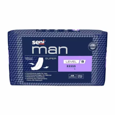 Seni® Man idrar kaçırma pedi süper seviye 5, 15 adet