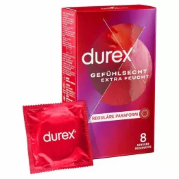 DUREX Hassas ekstra nemli prezervatif, 8 adet