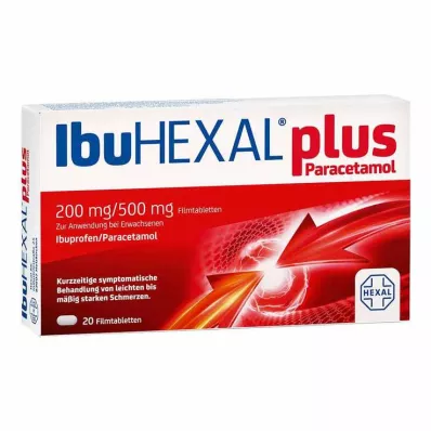 IbuHEXAL artı Parasetamol 200 mg/500 mg film kaplı tabletler, 20 tablet IbuHEXAL artı Parasetamol 200 mg/500 mg film kaplı tabletler, 20 tablet