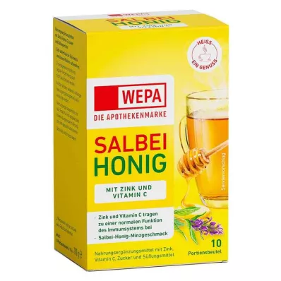 Wepa adaçayı + bal + C vitamini + çinko tozu, 10X10 g Wepa adaçayı + bal + C vitamini + çinko tozu, 10X10 g