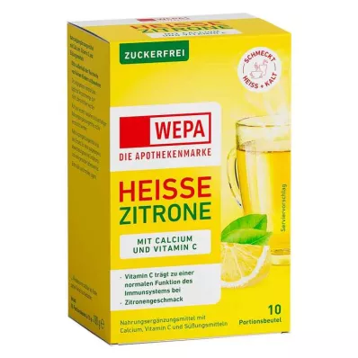 Wepa sıcak limon + C vitamini + kalsiyum şekersiz toz, 10X10 g