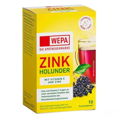 Wepa çinko mürver + C vitamini + çinko şekersiz toz, 10x10 gr