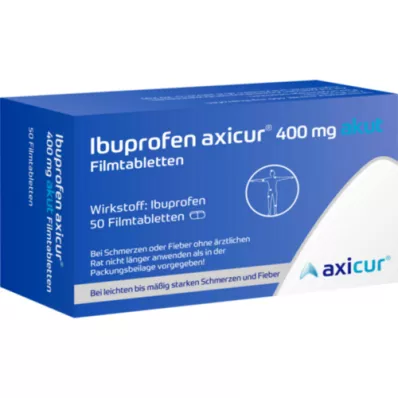 IBUPROFEN axicur 400 mg akut film kaplı tablet, 50 adet