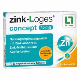 ZINK-LOGES konsept 15 mg enterik kaplı tablet, 30 adet