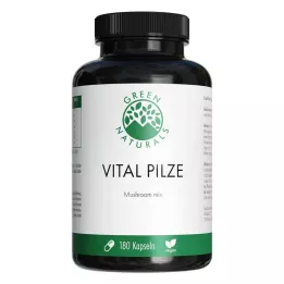 GREEN NATURALS Vital Mushrooms Cordyceps Reishi vegan, 180 adet