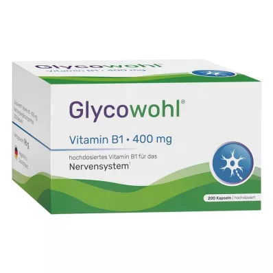 Glycowohl Vitamin B1 Tiamin 400 mg yüksek doz kapsüller, 200 adet Glycowohl Vitamin B1 Tiamin 400 mg yüksek doz kapsüller, 200 adet